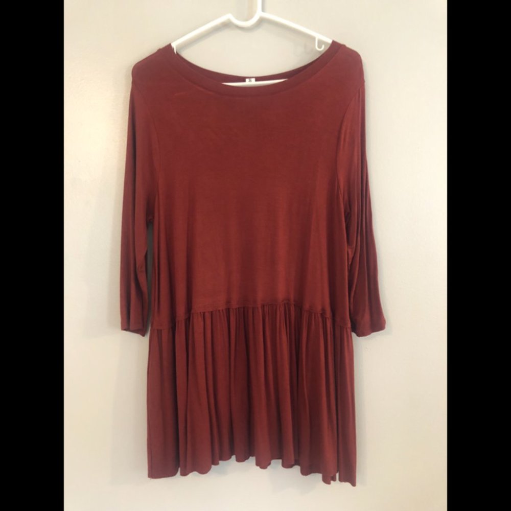 Drop Waist Peplum Tunic